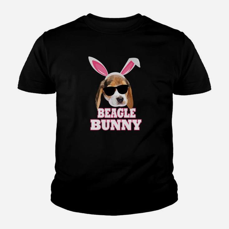 Cool Glasses Beagles Bunny Rabbit Dog Happy Easter Kid T-Shirt