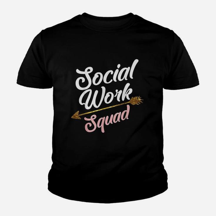 Cool Social Work Squad Funny Humanitarian Team Worker Gift Kid T-Shirt
