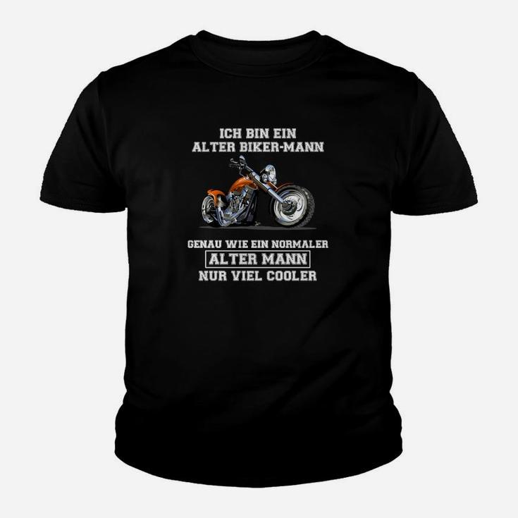 Coole Biker Opa Kinder Tshirt, Alter Mann Spruch für Motorradfans