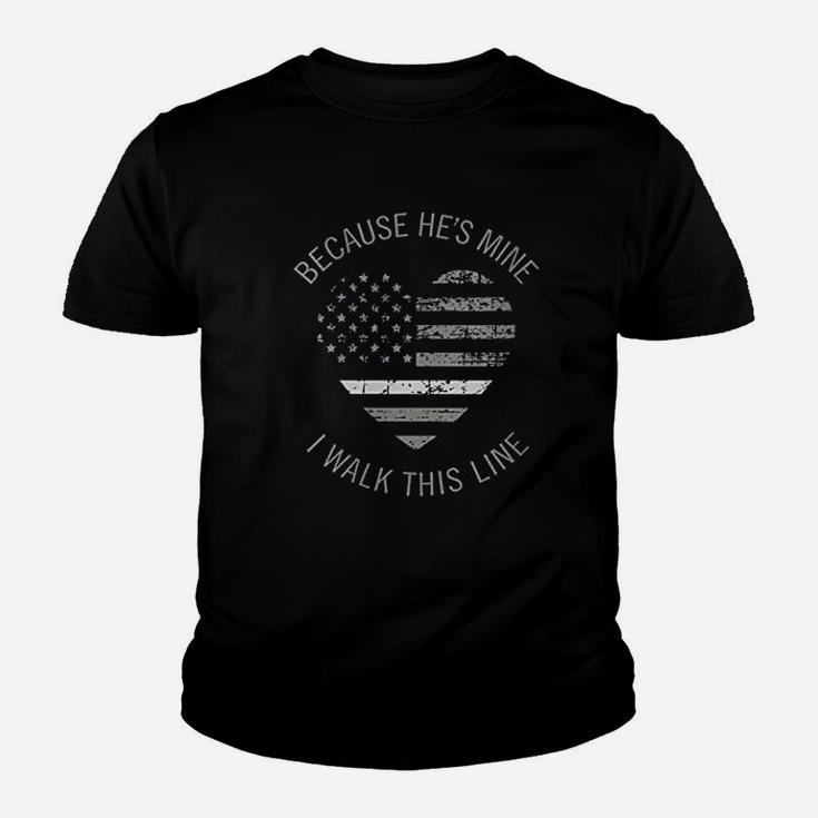 Correctional Thin Grey Line Heart Correction Officers Wife Kid T-Shirt