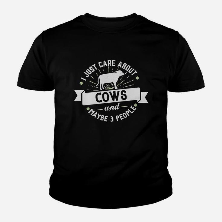 Cows T-shirt - I Just Care About Cows Kid T-Shirt