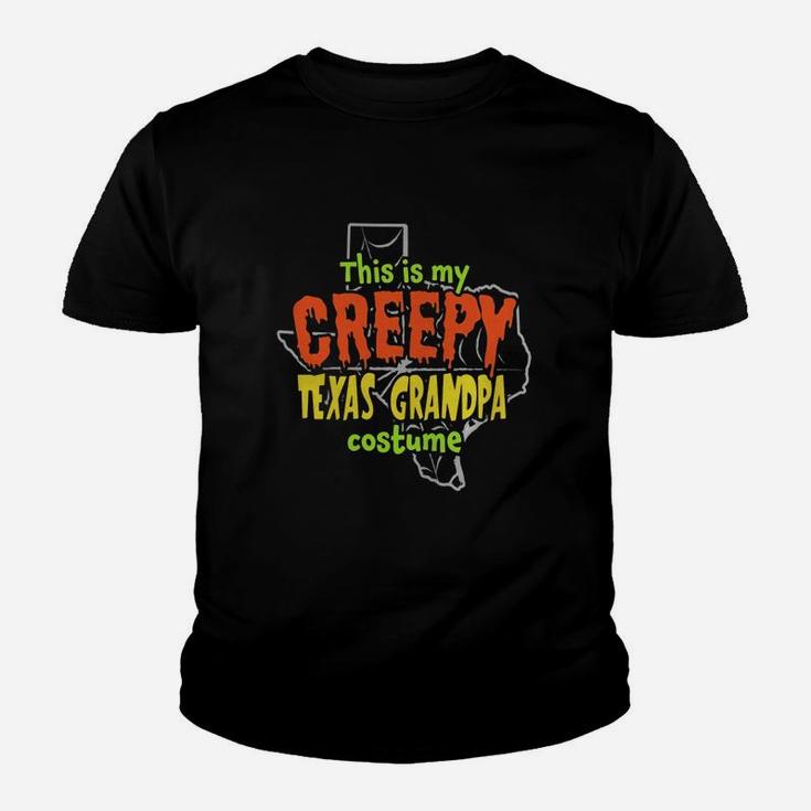 Creepy Texas Grandpa Funny Halloween Costume Kid T-Shirt