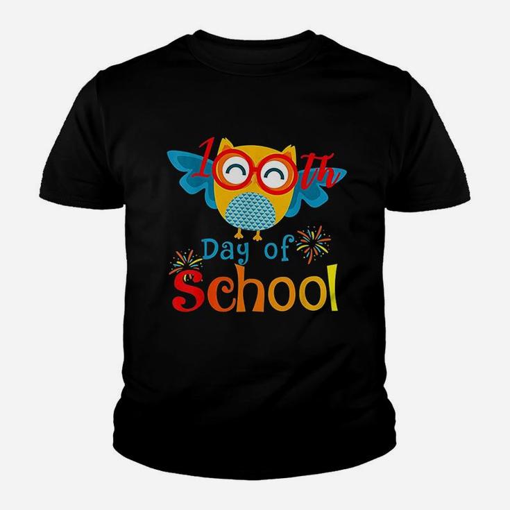 Cute 100th Day Of School Owl Lover 100 Days Teacher Kid T-Shirt