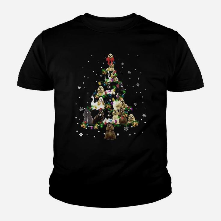 Cute American Cocker Spaniel Dog Christmas Kid T-Shirt