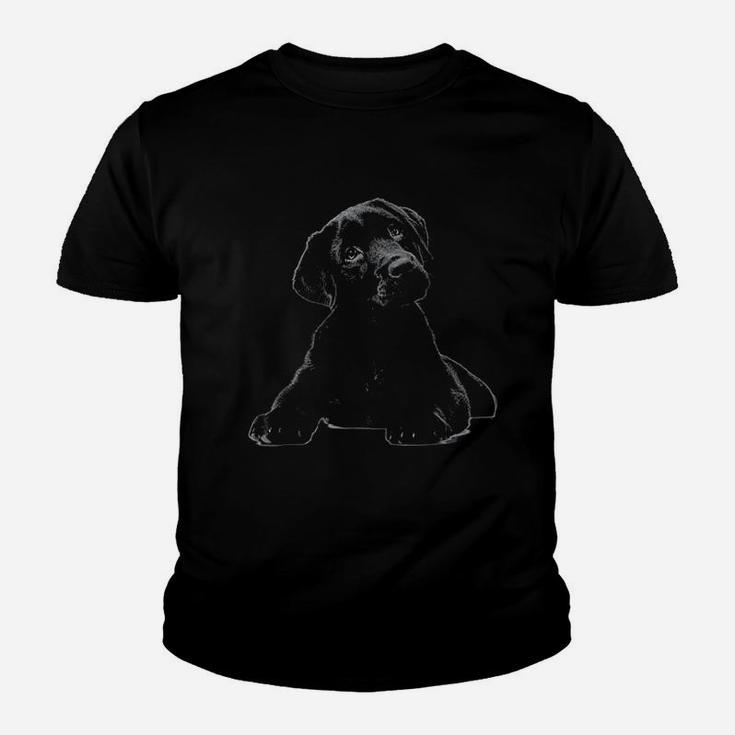 Cute Black Lab Puppy Dog Animal Lover Kid T-Shirt