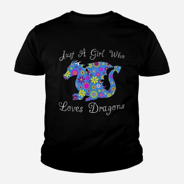 Cute Dragon Lover Gift Women | Just A Girl Who Loves Dragons Youth T-shirt