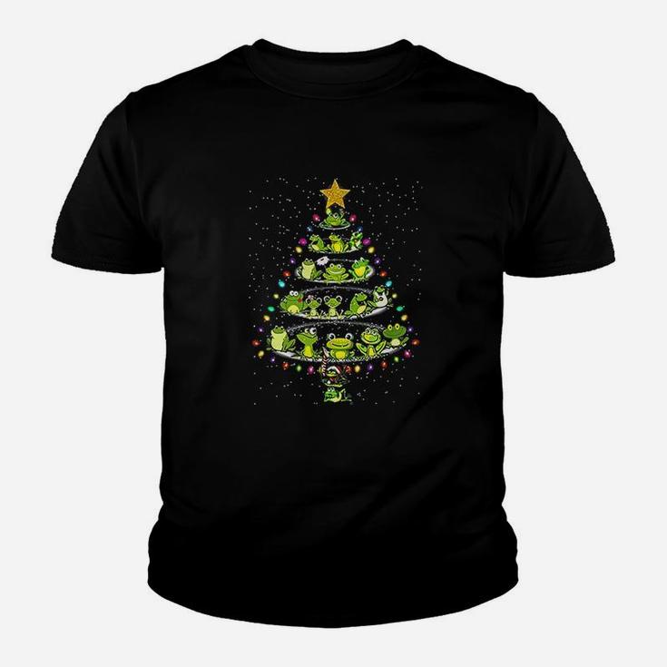 Cute Frog Christmas Tree Gift Decor Xmas Tree Kid T-Shirt