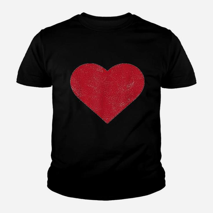 Cute Heart Valentines Day Vintage Distressed Red Kid T-Shirt