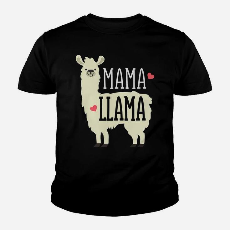 Cute Mama Llama Family Zoo Trip Mothers Day Gift Kid T-Shirt
