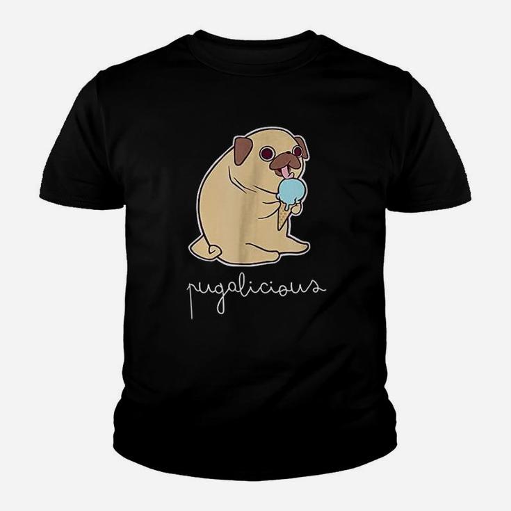 Cute Pug Pugalicious Ice Creams Kid T-Shirt