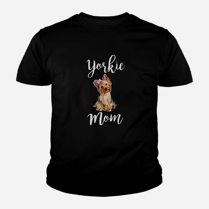Cute Yorkie Mom Dogs Kid T-Shirt