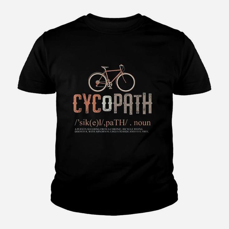 Cycopath Bicycle Cyclist Humor Cycling Lover Kid T-Shirt