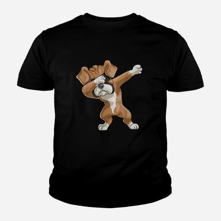 Dabbing Boxer Dog Gift Funny Dab Gift Puppy Kid T-Shirt