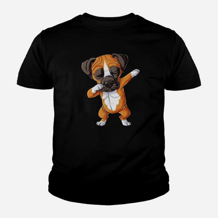 Dabbing Boxer Kids Boys Dog Puppy Lover Funny Dab Kid T-Shirt