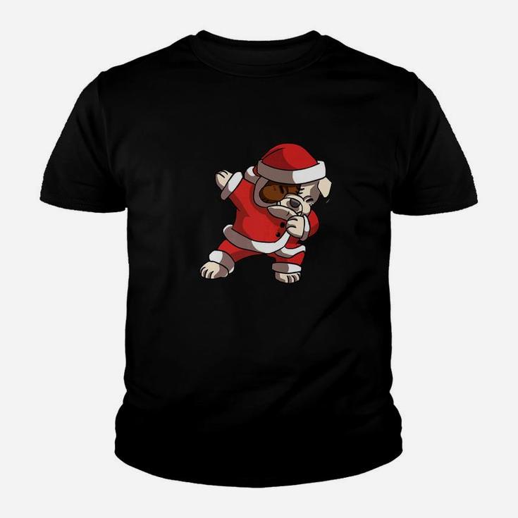 Dabbing English Bulldog Dog Christmas Puppy Lovers Kid T-Shirt