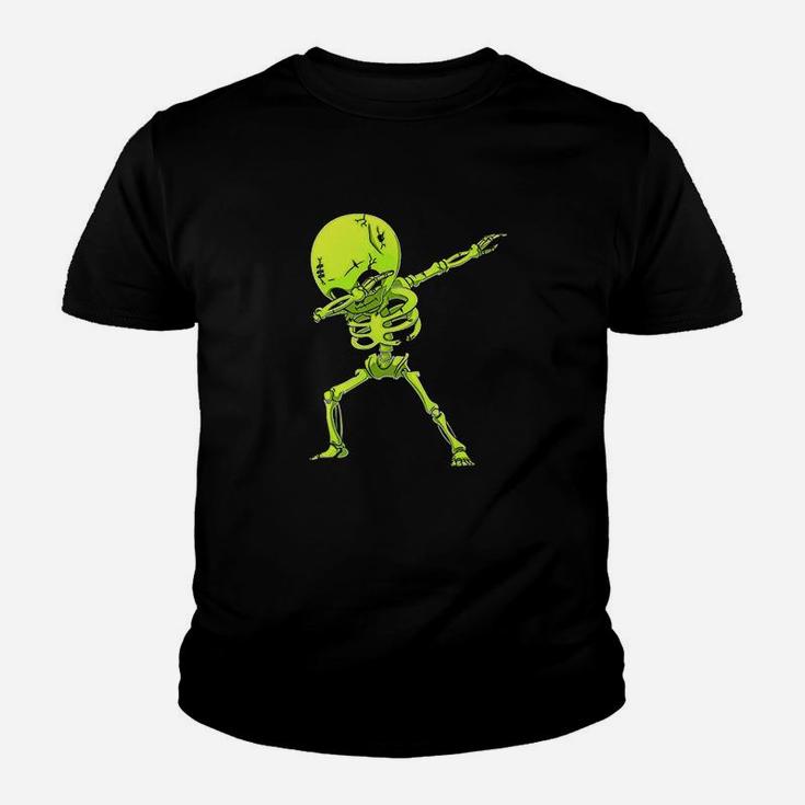 Dabbing Skeleton Kids Halloween Zombie Dab Kid T-Shirt