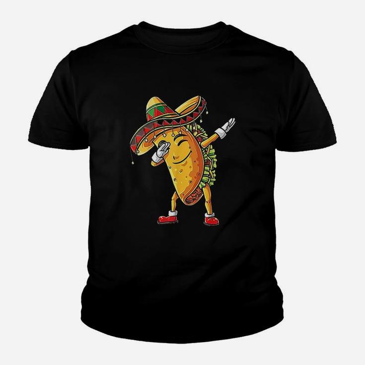 Dabbing Taco Funny Cinco De Mayo Mexican Men Food Lover Dab Kid T-Shirt