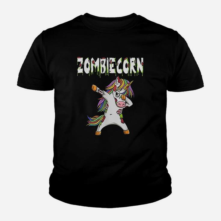 Dabbing Zombie Unicorn Zombiecorn Halloween Costume Boy Girl Kid T-Shirt
