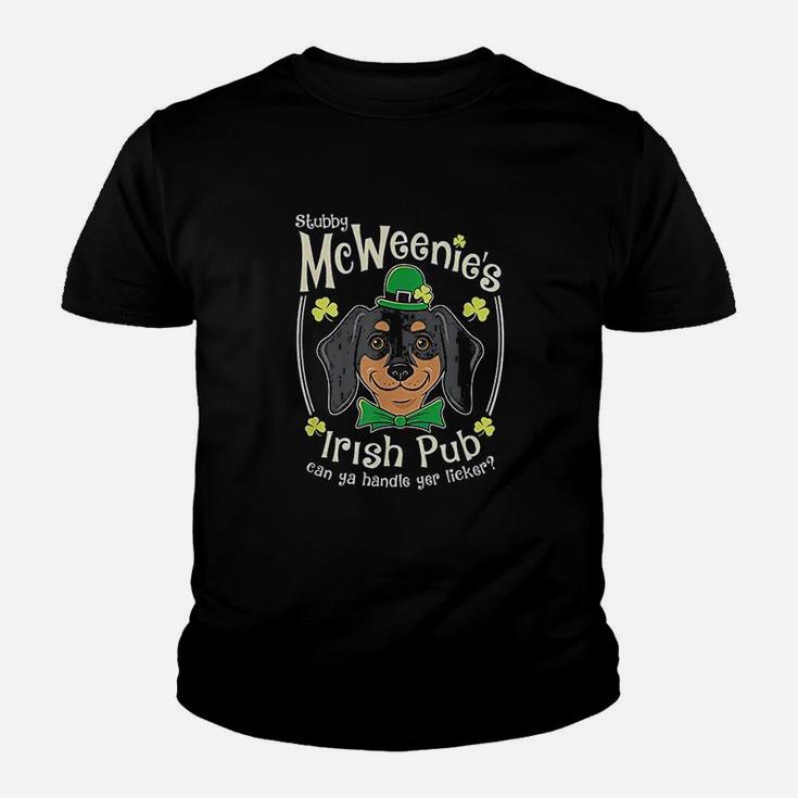 Dachshund St Patricks Day Mcweenie Irish Pub Kid T-Shirt