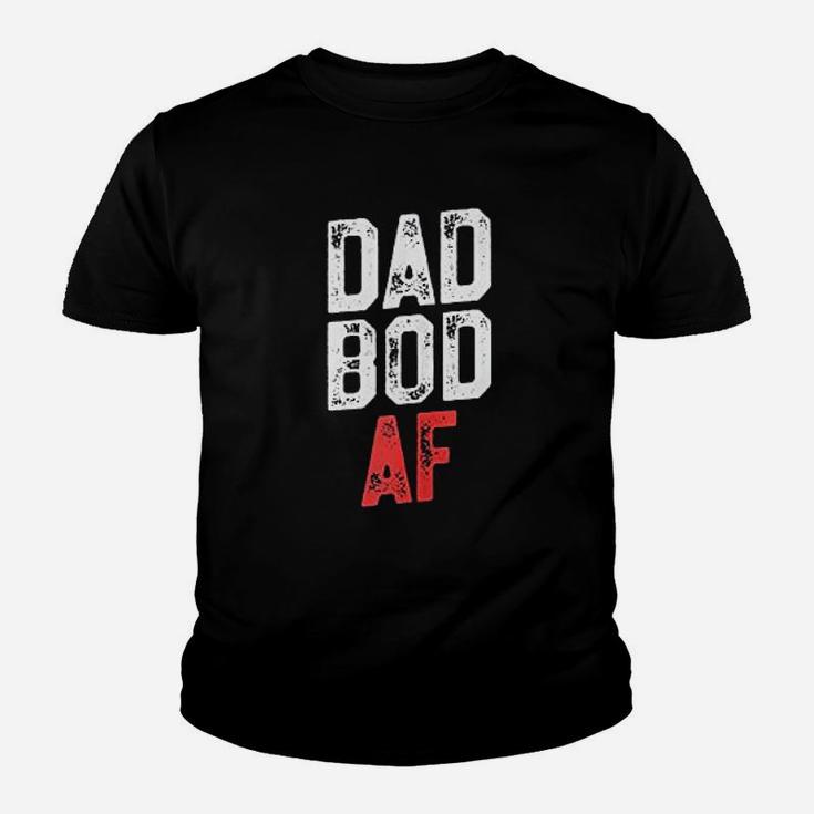 Dad Bod Af Funny Fitness Fathers Day Kid T-Shirt