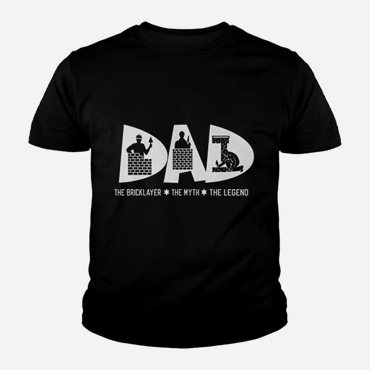 Dad Bricklayer Myth Legend Kid T-Shirt