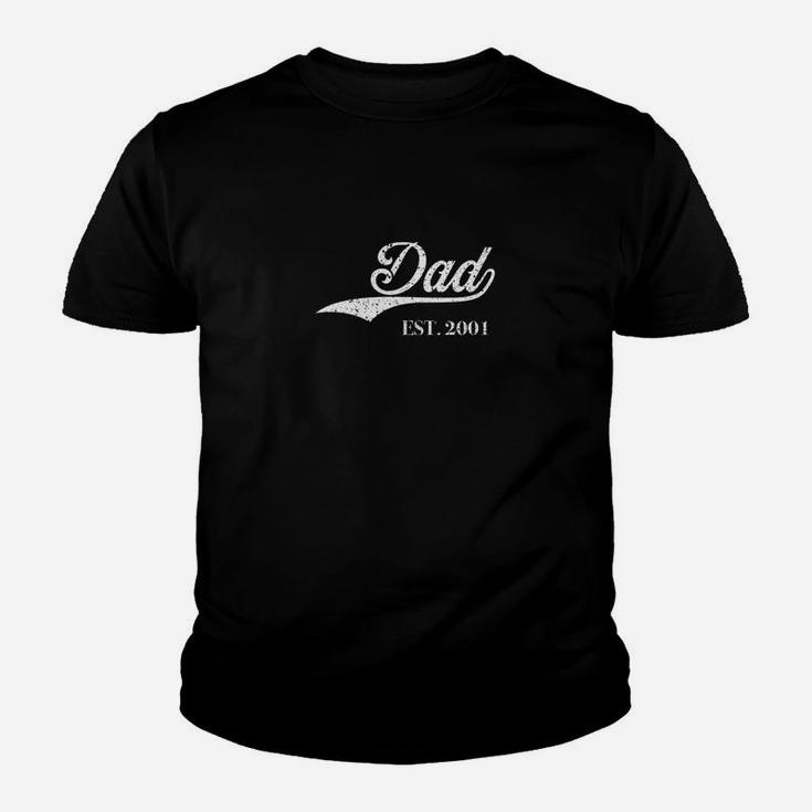 Dad Est2001 Perfect Fathers Day Great Gift Love Daddy Dear Premium Kid T-Shirt