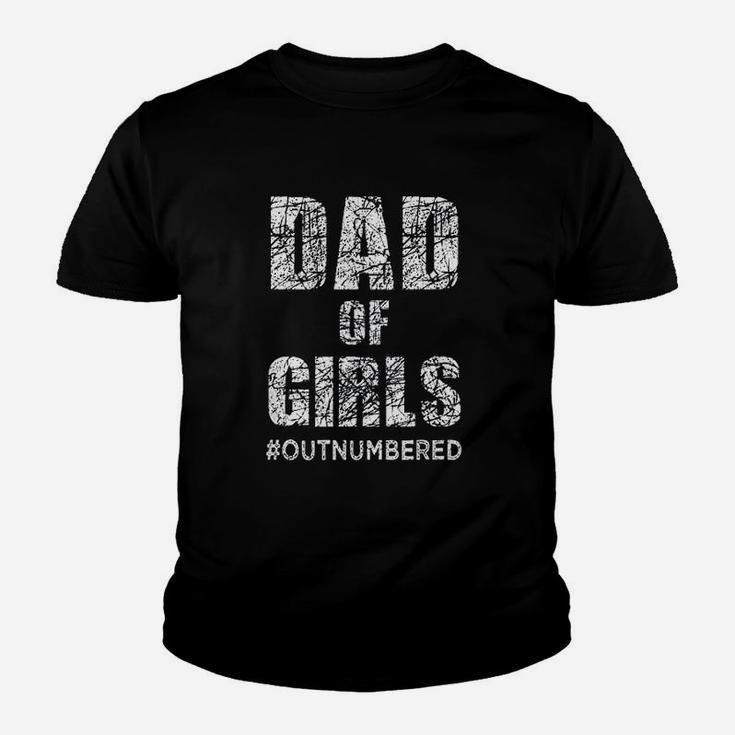 Dad Of Girls Outnumbered Fathers Day Gift Kid T-Shirt