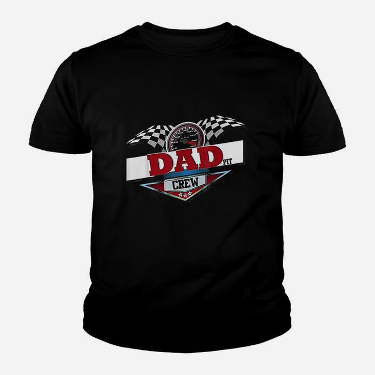 Dad Pit Crew For Car Racing Party Matching Costume Kid T-Shirt
