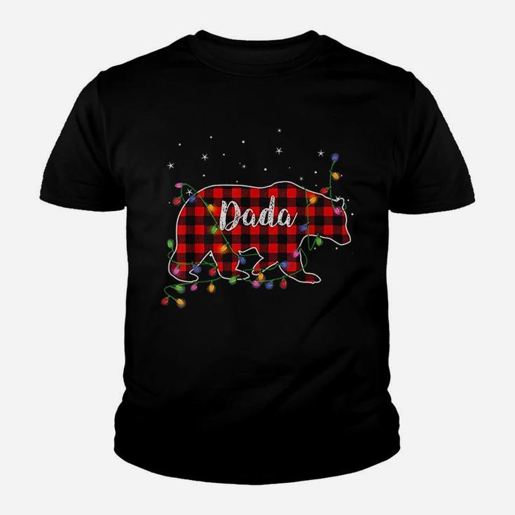 Dada Bear Red Christmas Pajama Family Gift Kid T-Shirt