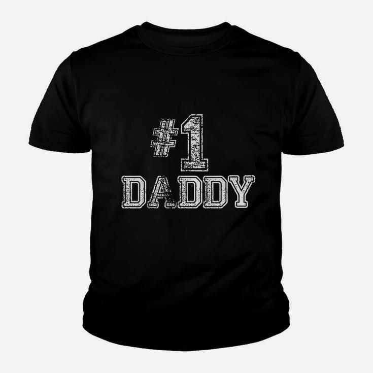 Daddy Dad Number One Fathers Day Gift Kid T-Shirt