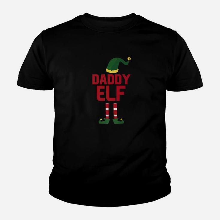 Daddy Elf Christmas Season Dad Mom Matching Pajama Kid T-Shirt
