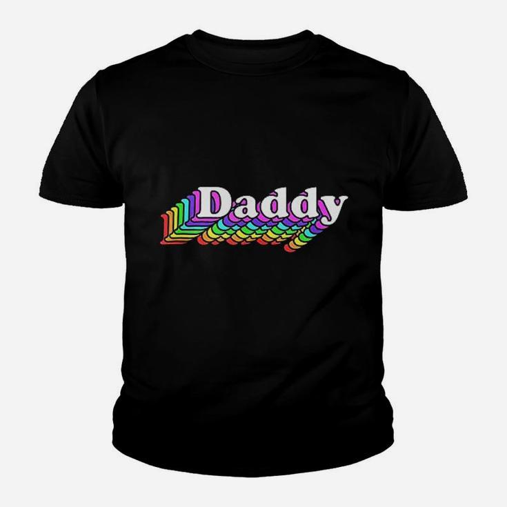 Daddy Retro Rainbow, best christmas gifts for dad Kid T-Shirt