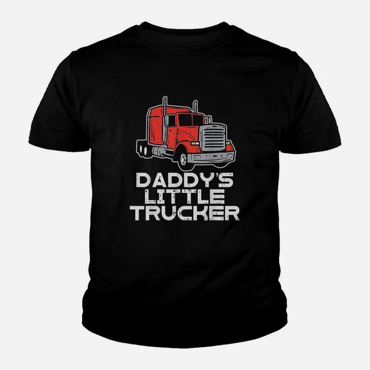Daddys Little Trucker Semi Truck Trucking Boys Girls Gift Kid T-Shirt