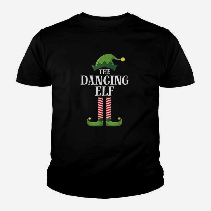 Dancing Elf Matching Family Group Christmas Party Kid T-Shirt