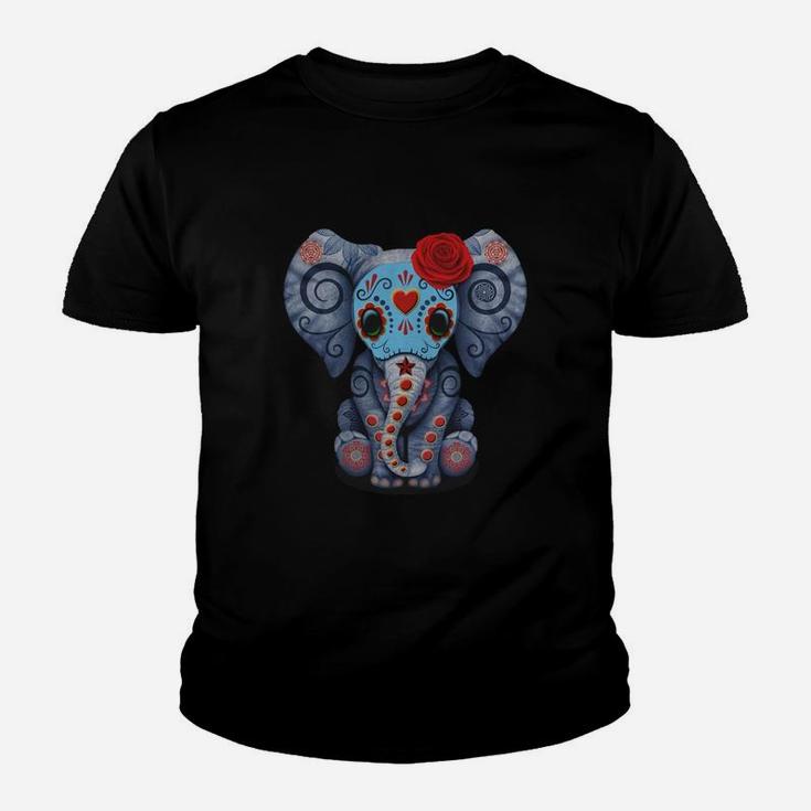 Day Of Dead Elephant Kid T-Shirt