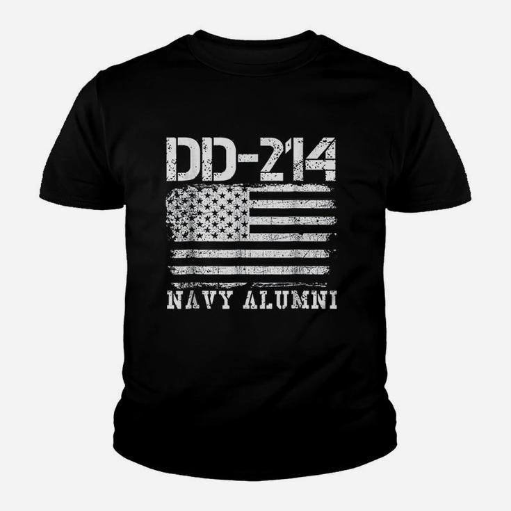 Dd214 Navy Alumni Distressed Vintage Kid T-Shirt
