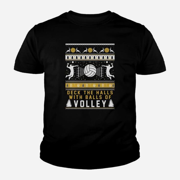 Deck Die Hallen Mit Bälle Des Volley-s Kinder T-Shirt