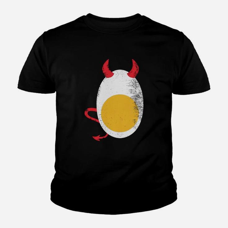 Deviled Egg Halloween Costume Tee With Vintage Texture Kid T-Shirt