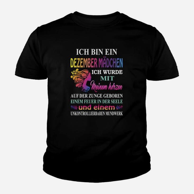 Dezember Mädchen Kinder Tshirt, Motiv für Geburtstag im Dezember