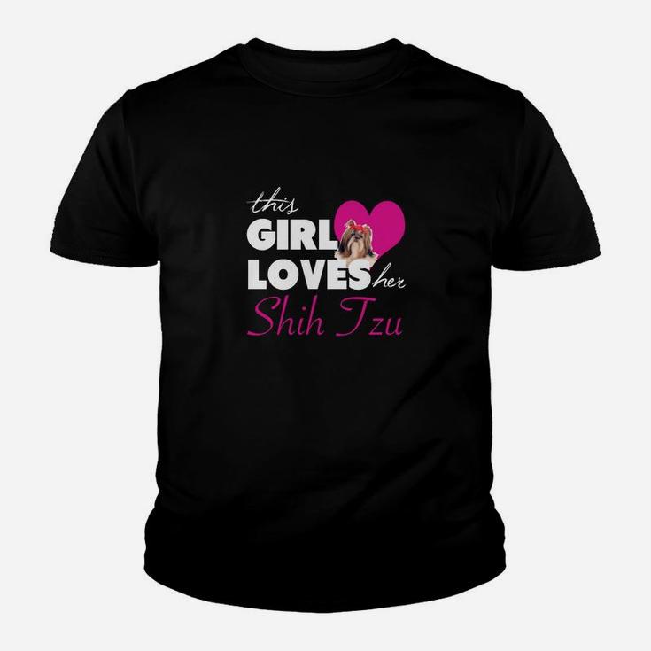 Dieses Mädchen Liebt Ihr Shih Tzu 04Juli Kinder T-Shirt