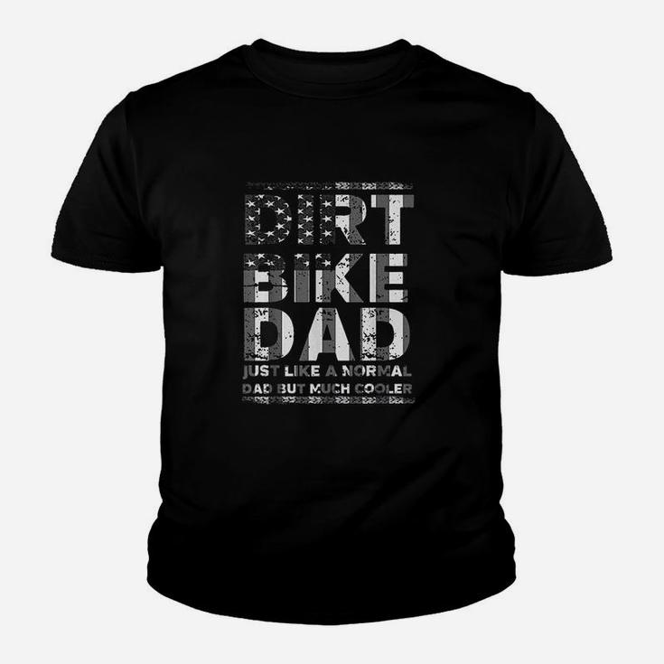 Dirt Bike Dad Bike | Motocross Enduro Us Flag Kid T-Shirt