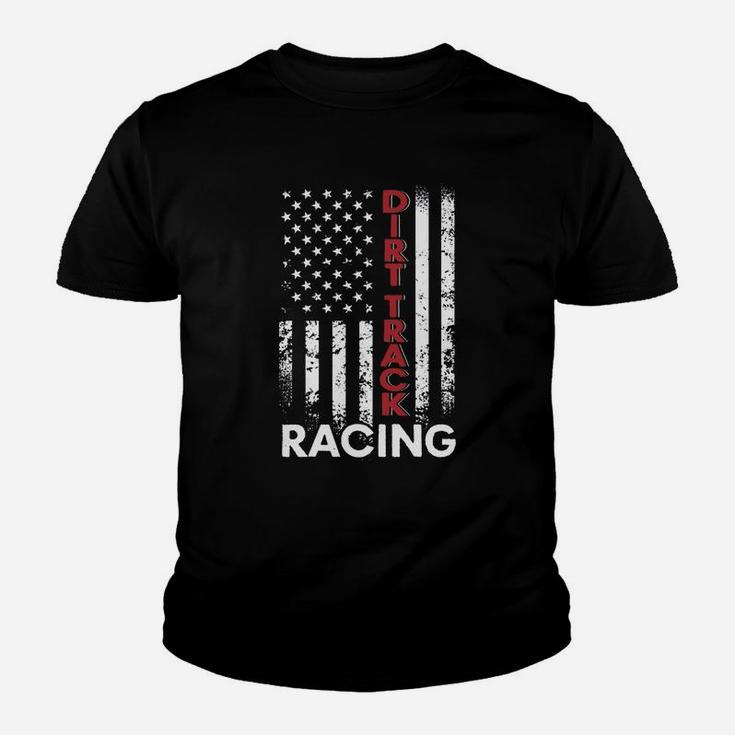 Dirt Track Racing American Flag T-shirt Kid T-Shirt