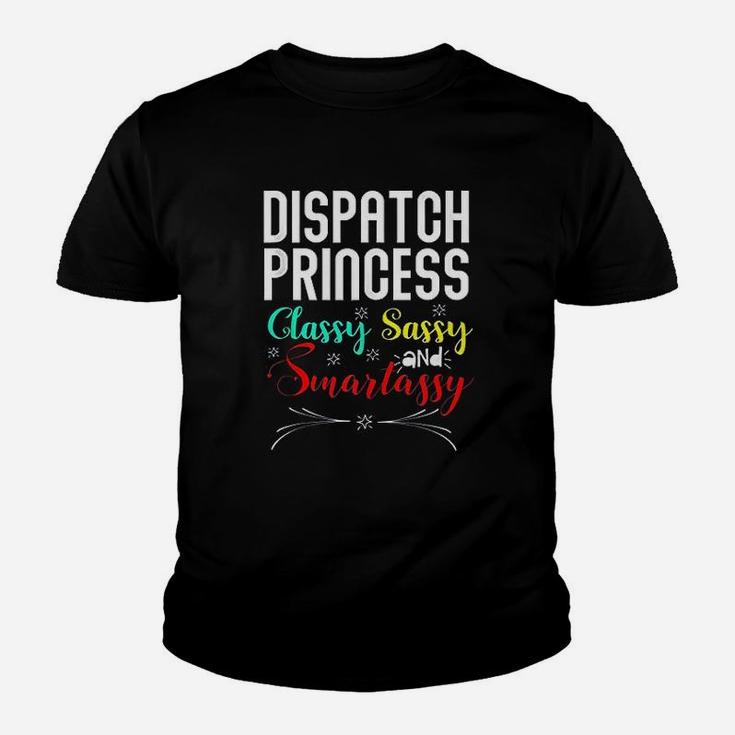 Dispatcher Princess Police Funny Christmas Employee Gifts Kid T-Shirt