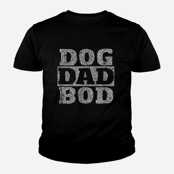 Dog Dad Bod Distressed Pet Owner Fitness Kid T-Shirt