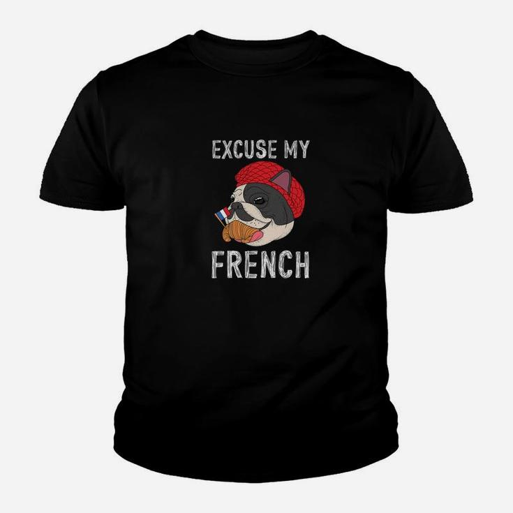 Dog Lovers Excuse My French French Bulldog Kid T-Shirt