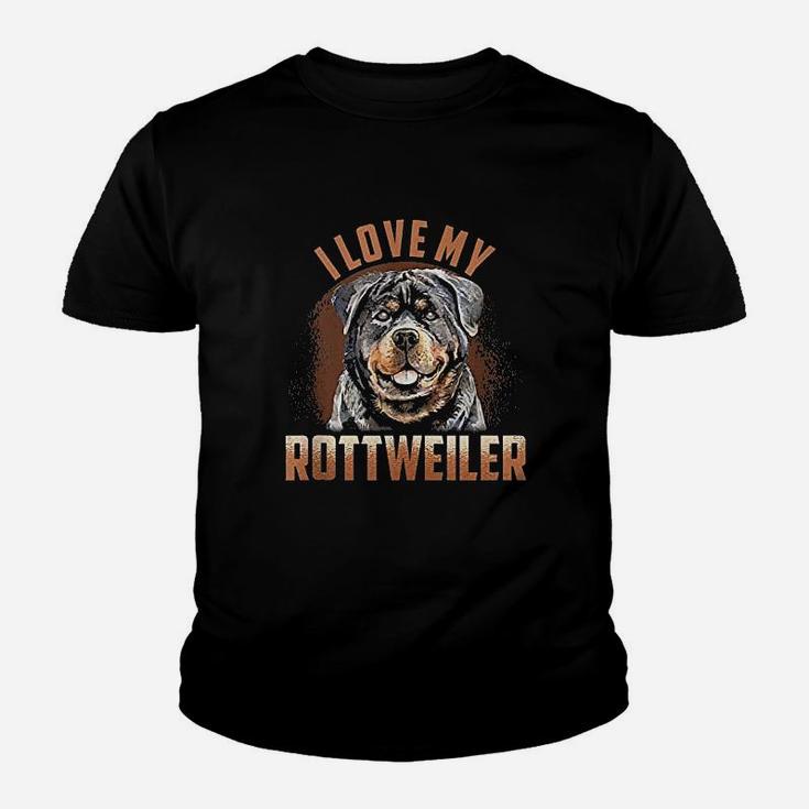Dog Owner Gift Pet Animals Dog Breed Rottweiler Kid T-Shirt
