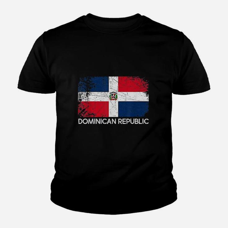 Dominican Flag Vintage Made In Dominican Republic Kid T-Shirt