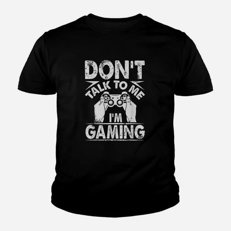 Dont Talk To Me Im Gaming Christmas Gifts For Boy Girl Gamer Kid T-Shirt