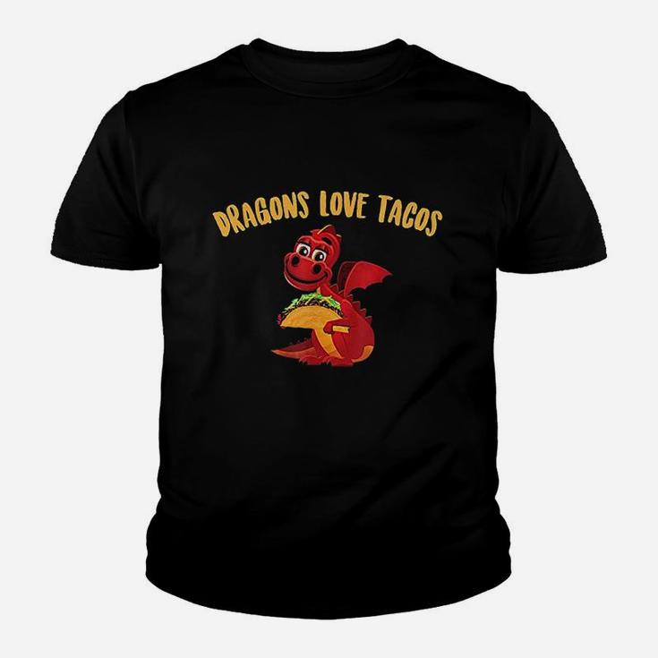 Dragons Love Tacos Cool Fish Tacos Dish Funny Kid T-Shirt
