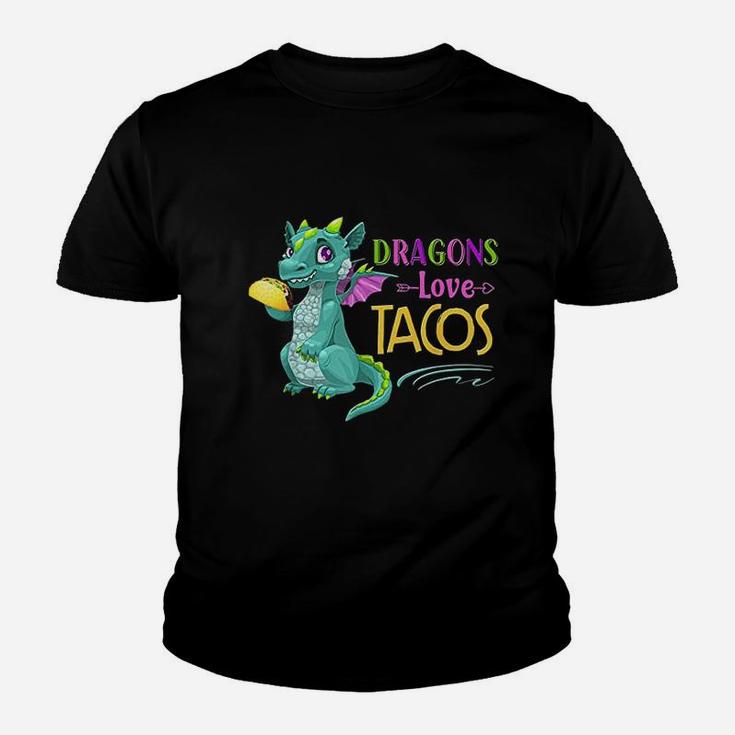 Dragons Love Tacos Cool Fish Tacos Dish Funny Kid T-Shirt